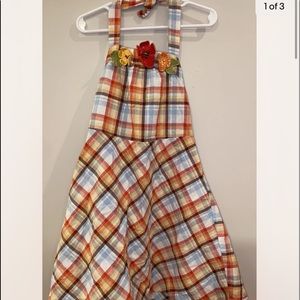 Gymboree Island Getaway Girls Plaid Halter Dress Size 6 Plaid